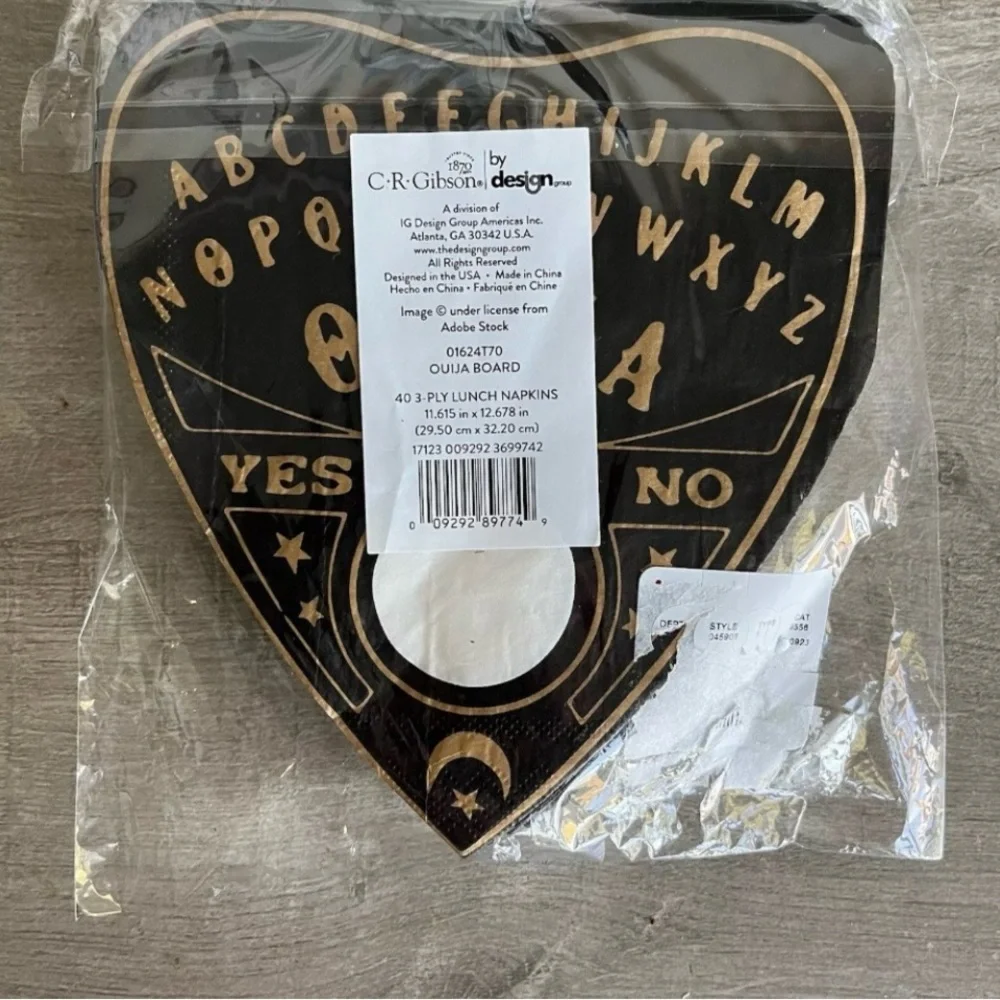 Ouija Board Lunch Napkins 40 Pack 3 Ply CR Gibson NEW